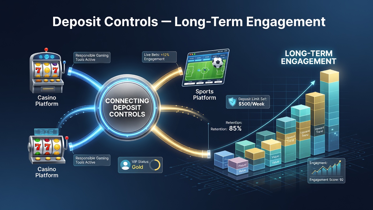 Visualisatie van stortingslimieten en spelerbetrokkenheid op casino- en sportplatforms