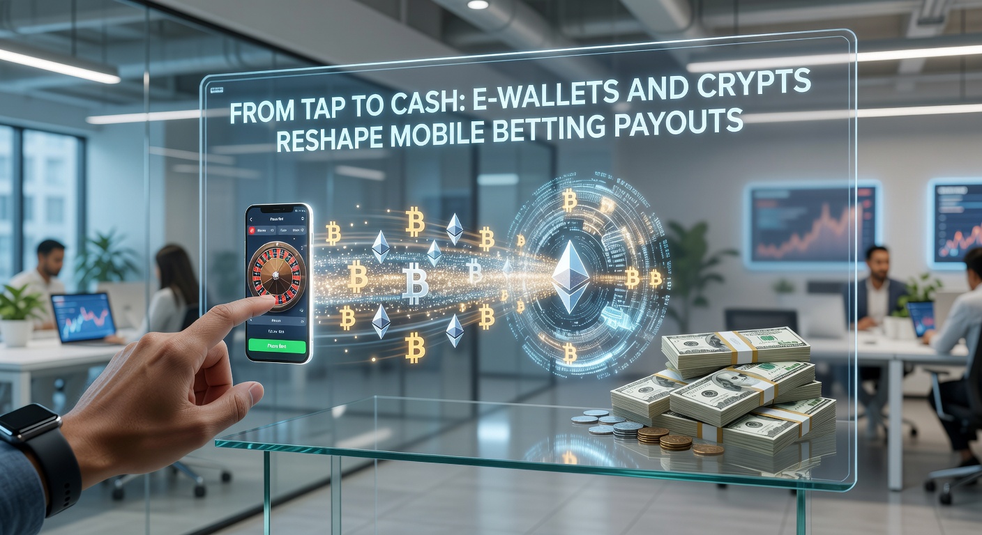 Grafiek met crypto transactiesnelheden en e-wallet vergelijkingen in de mobiele betting sector