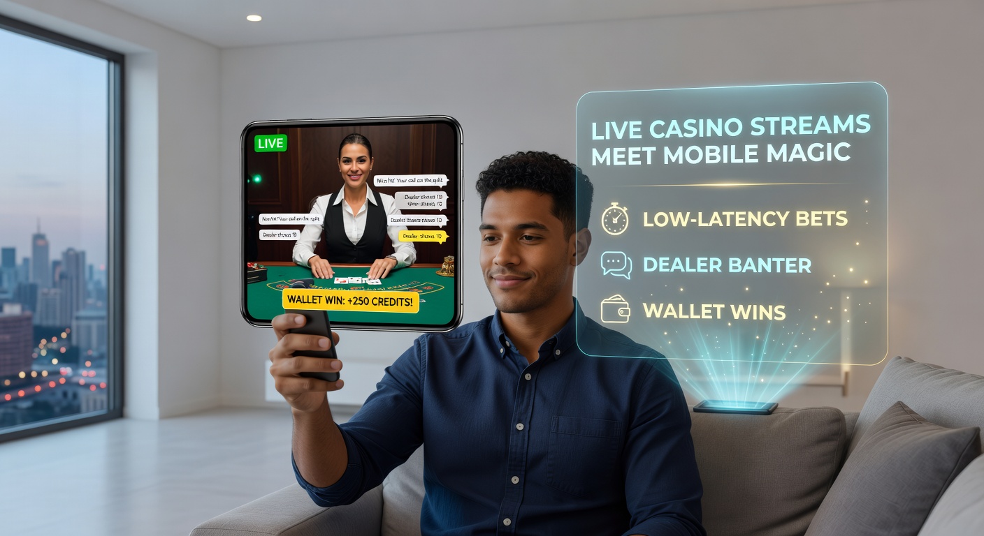 Mobiele live casino stream met dealer die kaarten deelt tijdens een blackjack sessie op smartphone scherm, lage latency zichtbaar door soepele actie