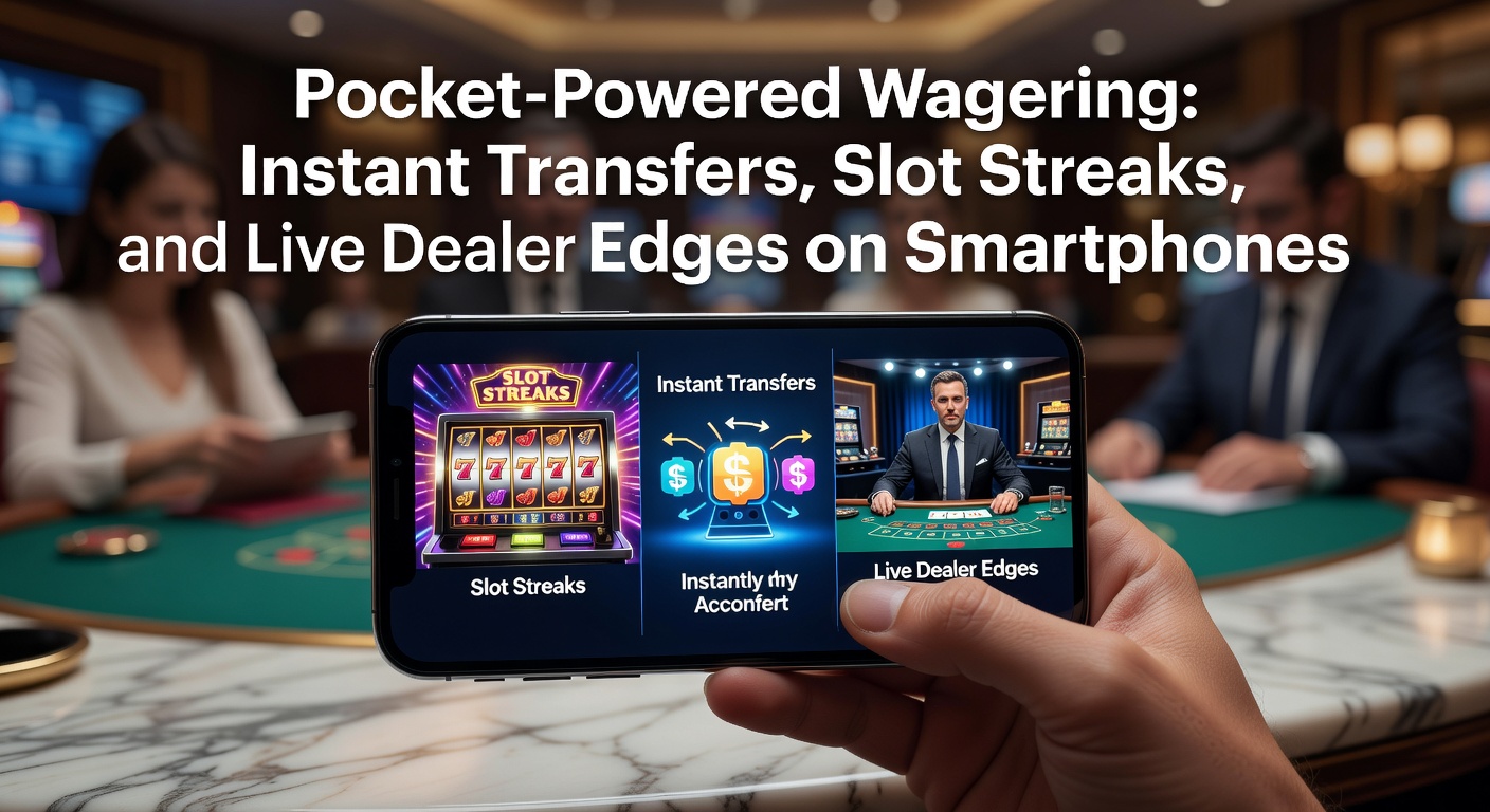 Smartphone met open gokapp, weergevend snelle transfers en live dealer tafels in actie