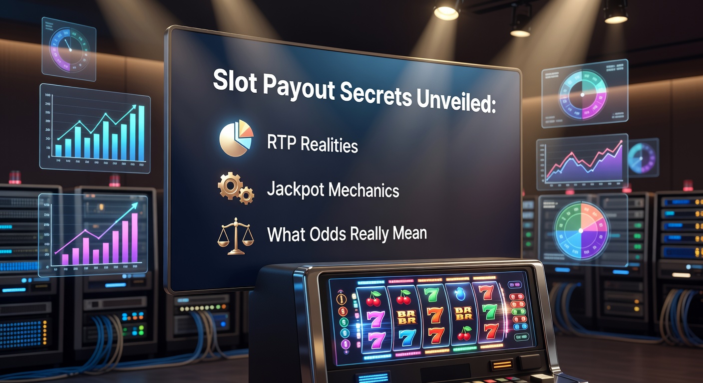 Animatie van een progressieve jackpot meter die oploopt, met symbolen van gokkasten en winnende combinaties op de achtergrond